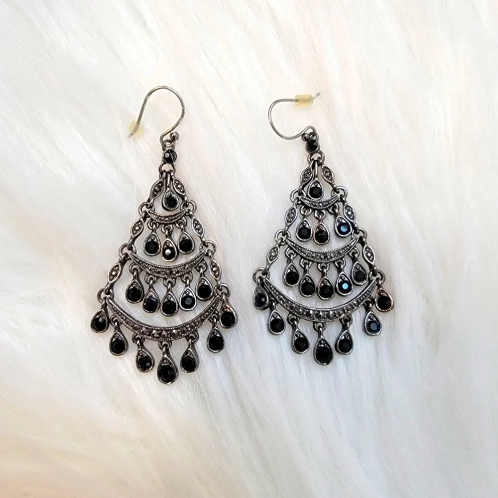 2/$20 Black Chandelier Earrings